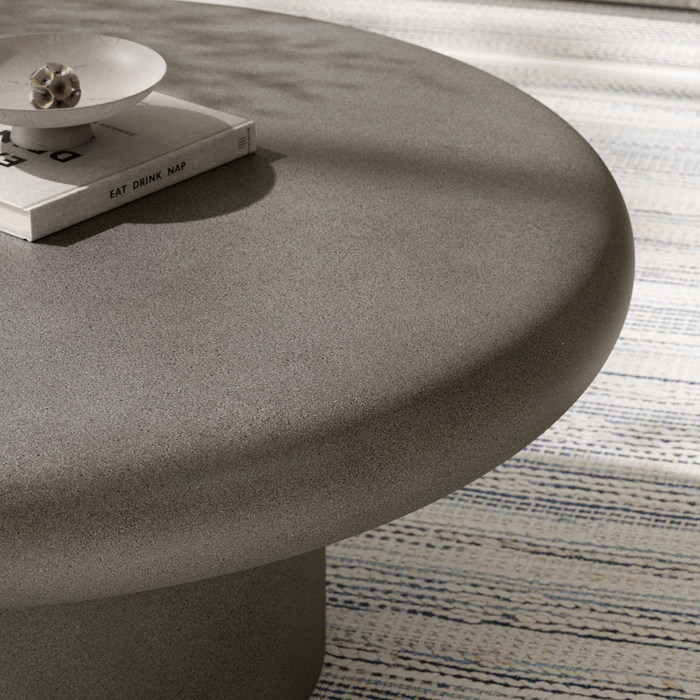 Argos Indoor - Outdoor Patio Concrete Round Coffee Table by Modway | Coffee Tables | Modishstore - 5