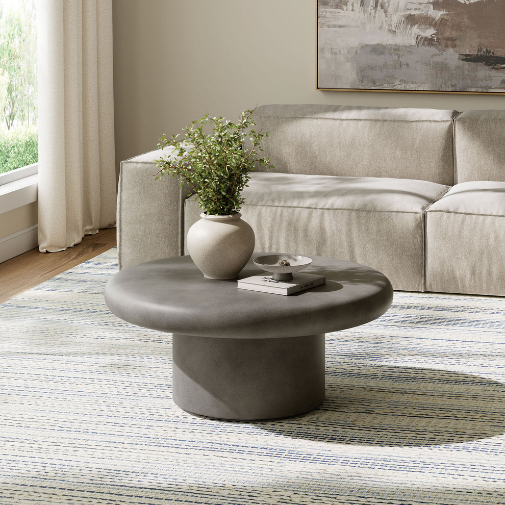 Argos Indoor - Outdoor Patio Concrete Round Coffee Table by Modway | Coffee Tables | Modishstore - 1