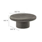 Argos Indoor - Outdoor Patio Concrete Round Coffee Table by Modway | Coffee Tables | Modishstore - 9