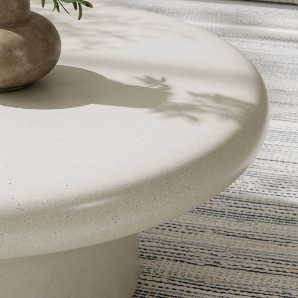 Argos Indoor - Outdoor Patio Concrete Round Coffee Table by Modway | Coffee Tables | Modishstore - 13