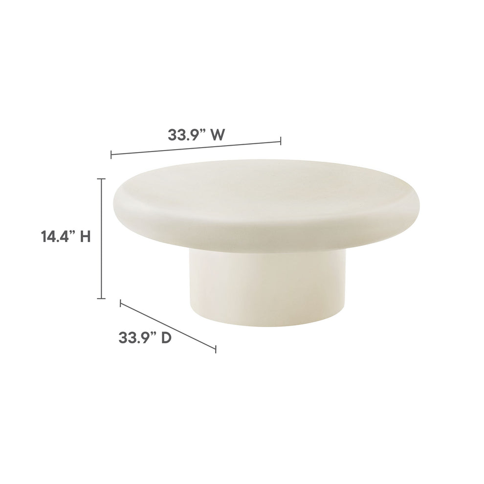 Argos Indoor - Outdoor Patio Concrete Round Coffee Table by Modway | Coffee Tables | Modishstore - 18