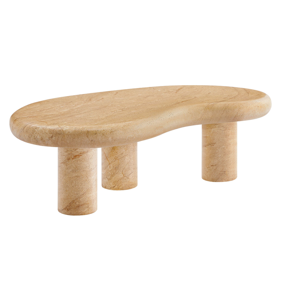 Elowen Indoor - Outdoor Patio Textured Faux Travertine Coffee Table by Modway | Coffee Tables | Modishstore - 2