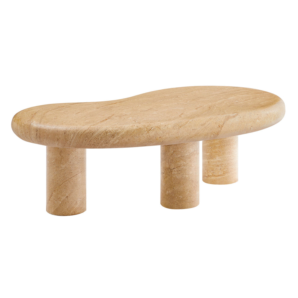 Elowen Indoor - Outdoor Patio Textured Faux Travertine Coffee Table by Modway | Coffee Tables | Modishstore - 6