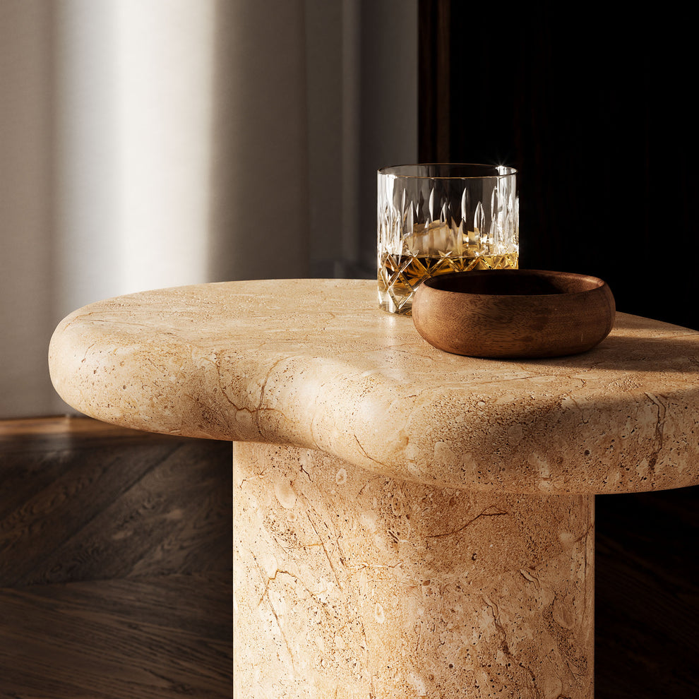 Elowen Indoor - Outdoor Patio Textured Faux Travertine Side Table by Modway | Side Tables | Modishstore - 3