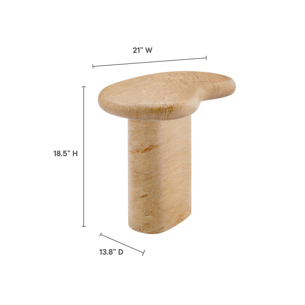 Elowen Indoor - Outdoor Patio Textured Faux Travertine Side Table by Modway | Side Tables | Modishstore - 13