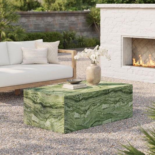 Jordana Square Plinth Indoor - Outdoor Patio Concrete Coffee Table by Modway | Coffee Tables | Modishstore - 1