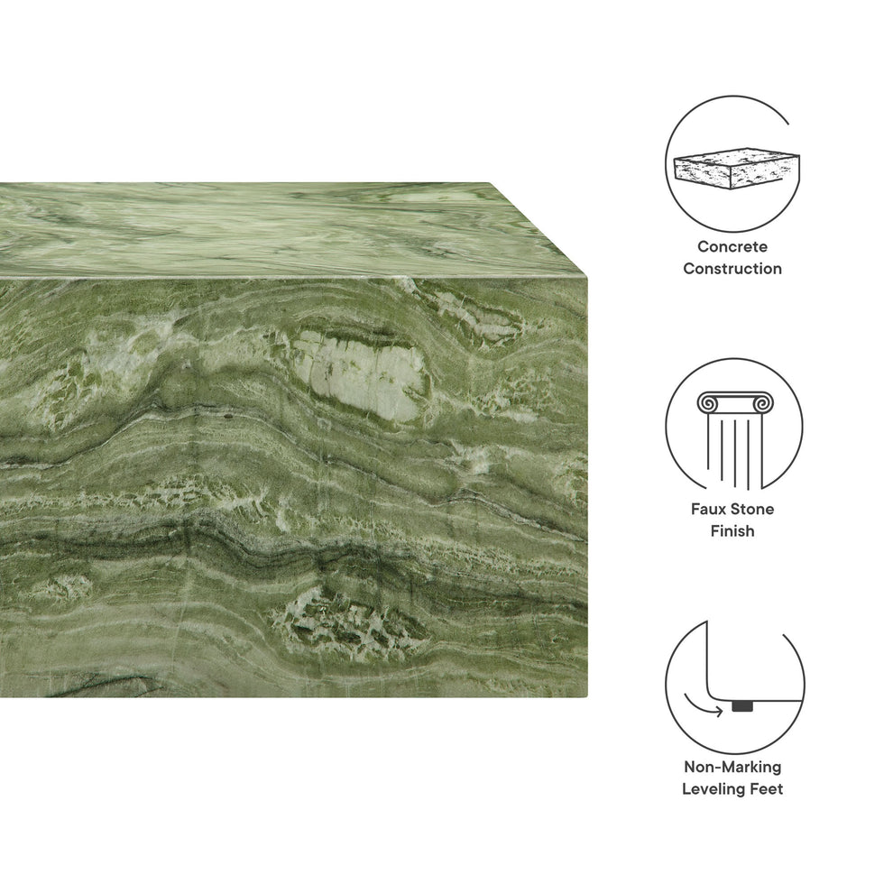 Jordana Square Plinth Indoor - Outdoor Patio Concrete Coffee Table by Modway | Coffee Tables | Modishstore - 8