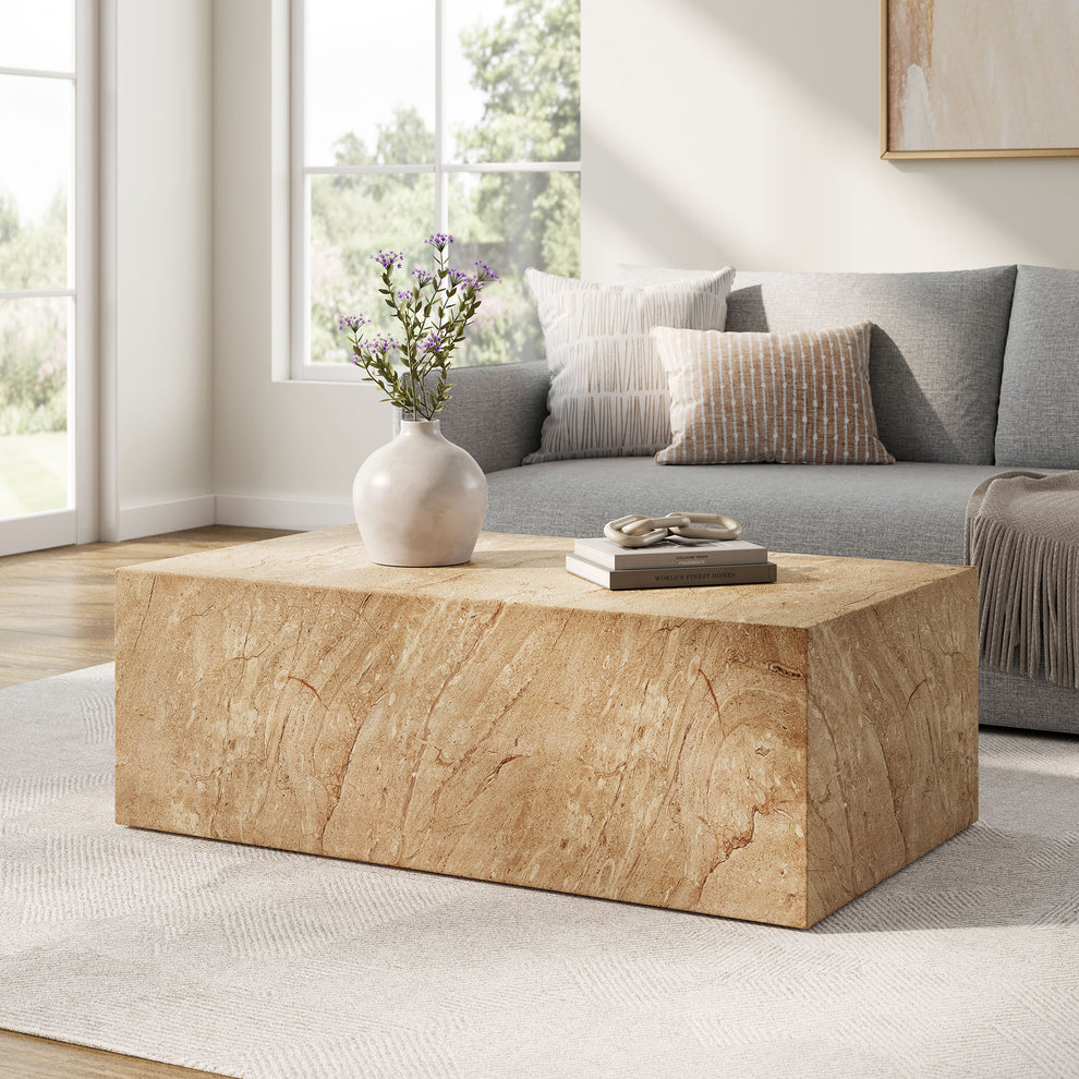 Jordana Square Plinth Indoor - Outdoor Patio Concrete Coffee Table by Modway | Coffee Tables | Modishstore - 15