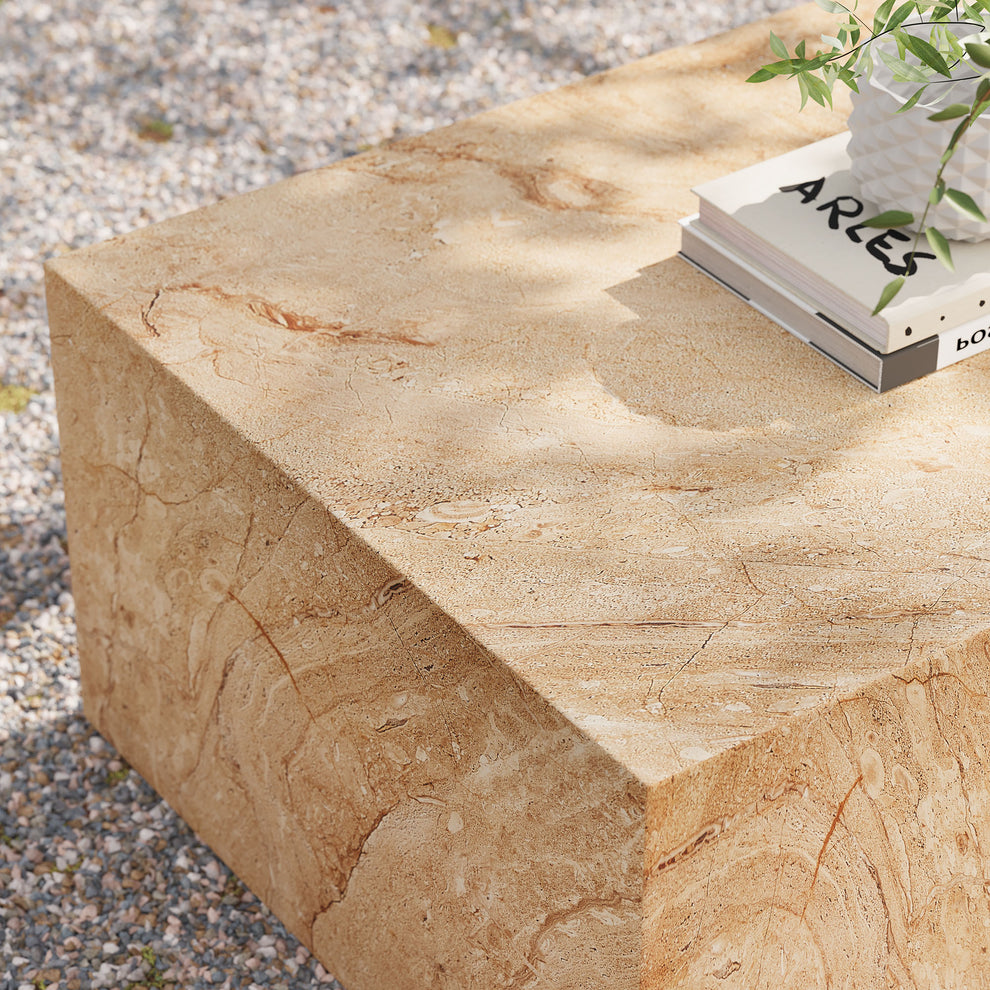 Jordana Square Plinth Indoor - Outdoor Patio Concrete Coffee Table by Modway | Coffee Tables | Modishstore - 16