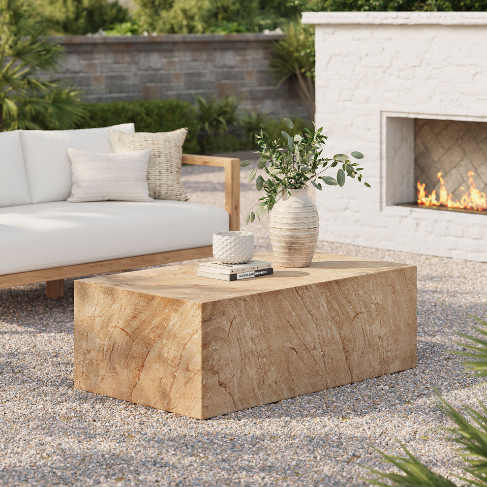 Jordana Square Plinth Indoor - Outdoor Patio Concrete Coffee Table by Modway | Coffee Tables | Modishstore - 17