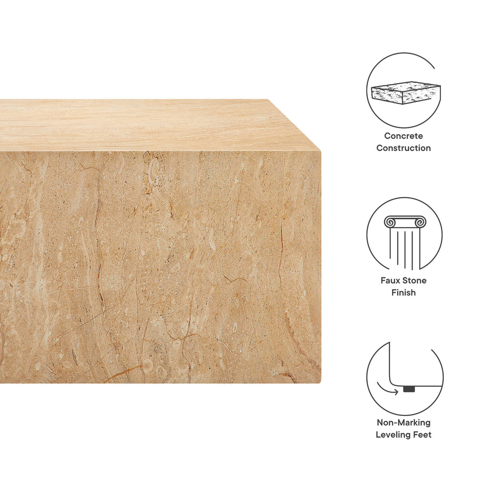 Jordana Square Plinth Indoor - Outdoor Patio Concrete Coffee Table by Modway | Coffee Tables | Modishstore - 18