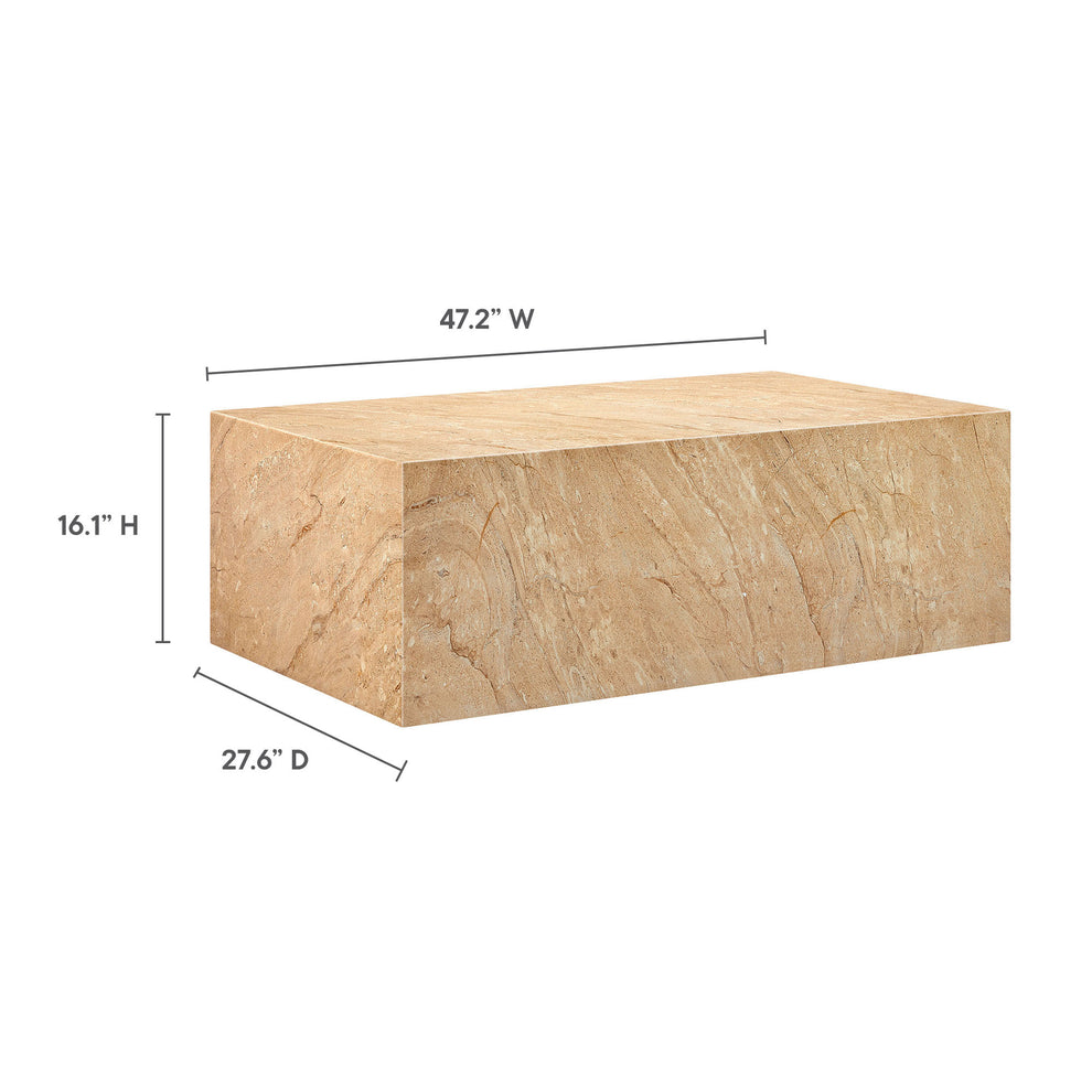 Jordana Square Plinth Indoor - Outdoor Patio Concrete Coffee Table by Modway | Coffee Tables | Modishstore - 19