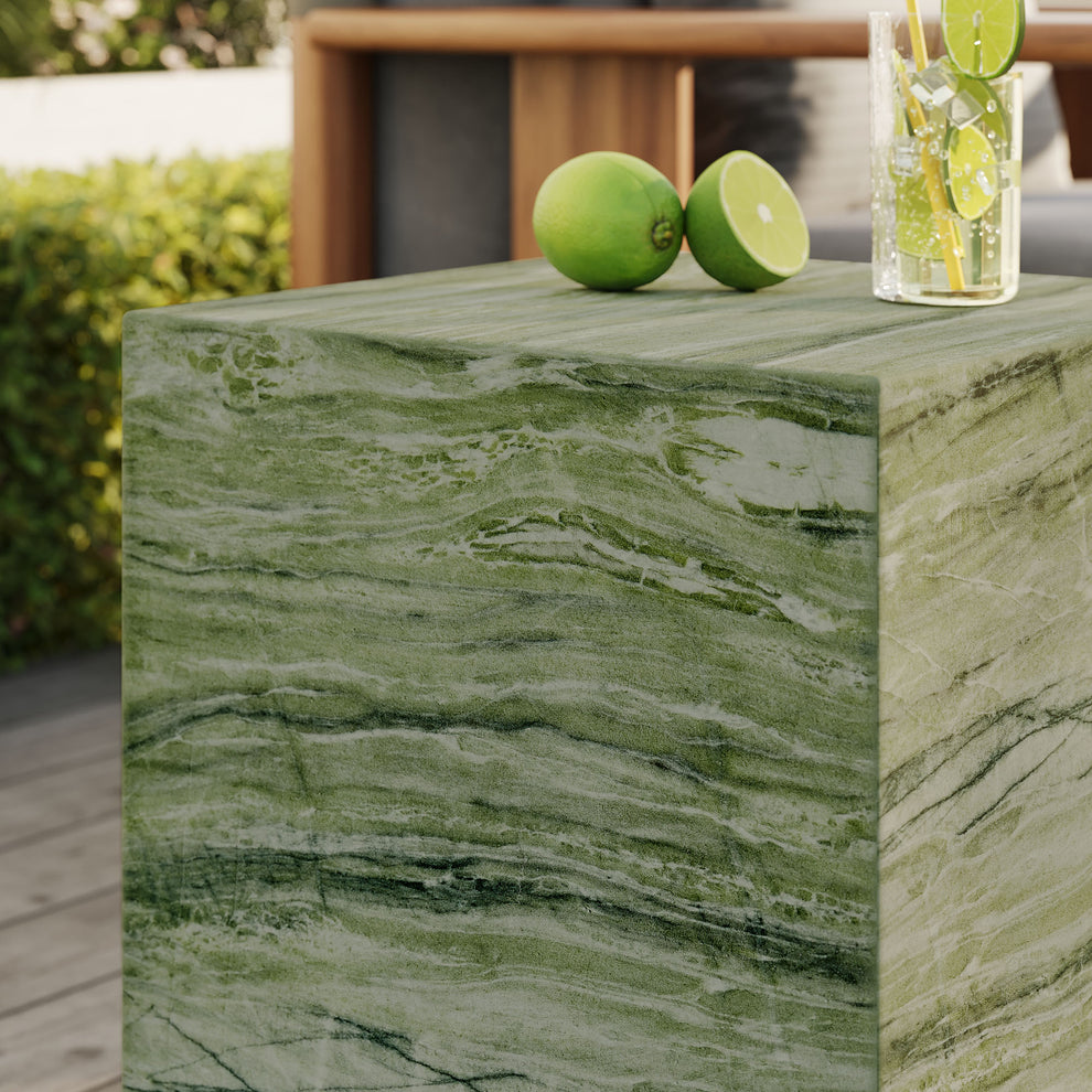 Jordana Square Plinth Indoor - Outdoor Patio Concrete Side Table by Modway | Side Tables | Modishstore - 7