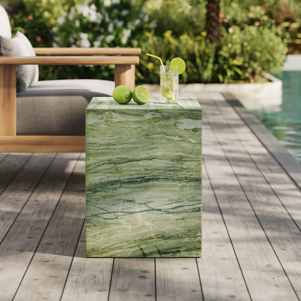Jordana Square Plinth Indoor - Outdoor Patio Concrete Side Table by Modway | Side Tables | Modishstore - 1