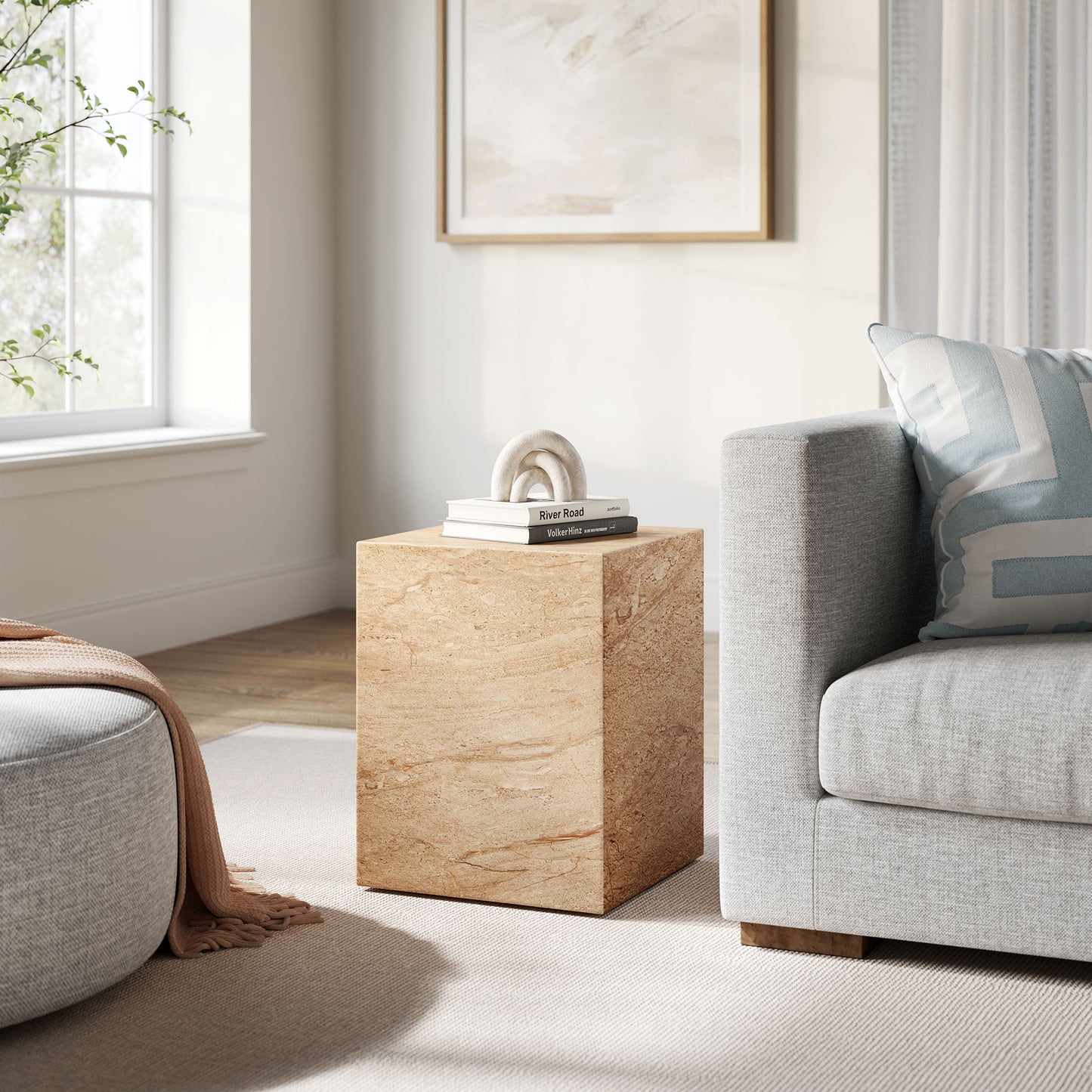 Jordana Square Plinth Indoor - Outdoor Patio Concrete Side Table by Modway | Side Tables | Modishstore - 15