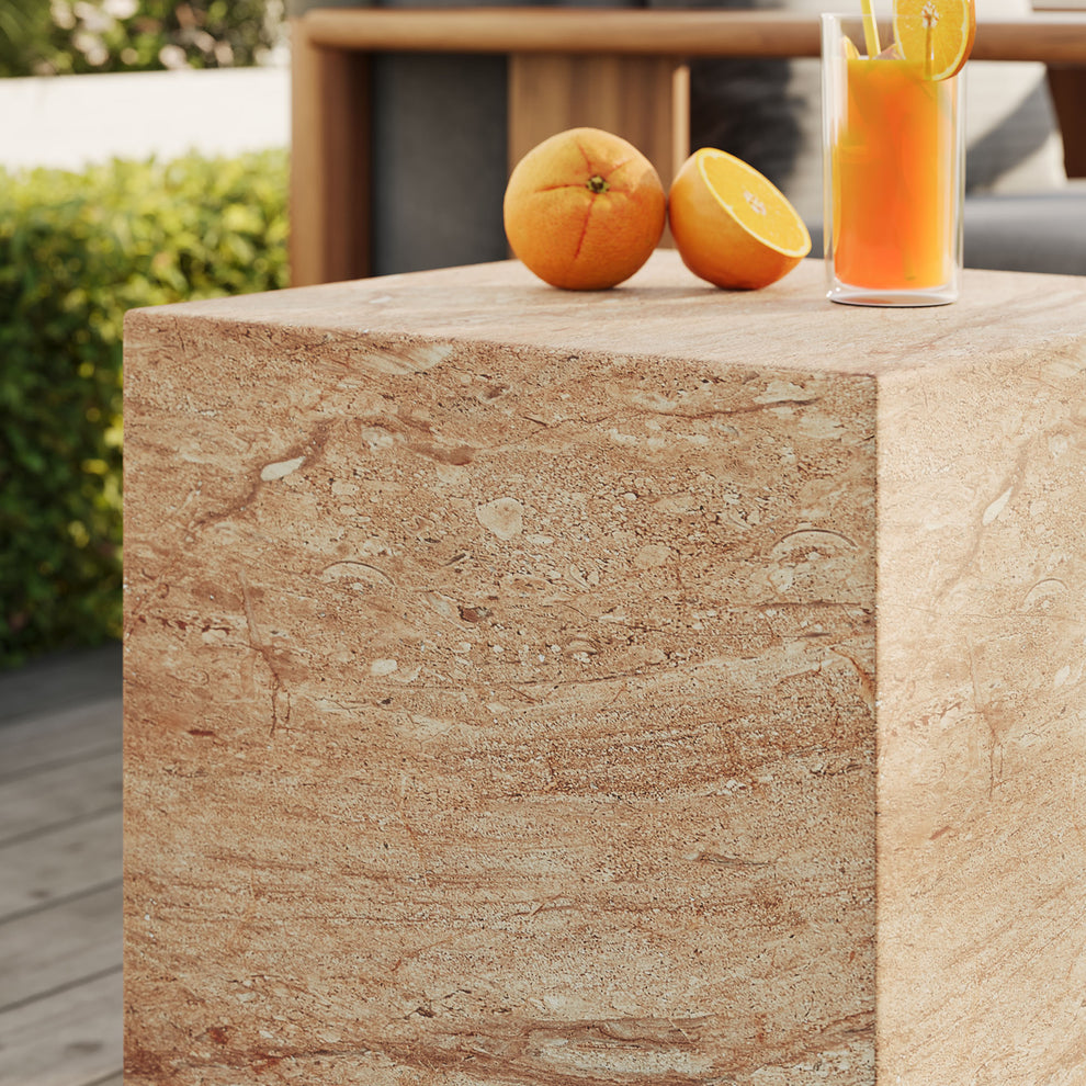 Jordana Square Plinth Indoor - Outdoor Patio Concrete Side Table by Modway | Side Tables | Modishstore - 16