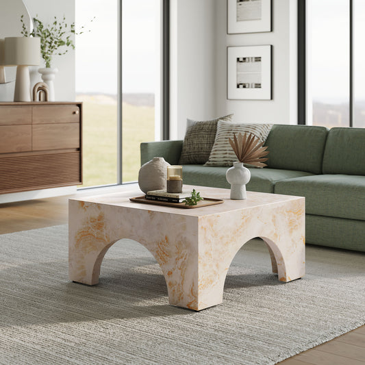 Valen Indoor - Outdoor Patio Arched Concrete Coffee Table by Modway | Coffee Tables | Modishstore - 1