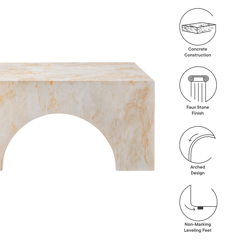 Valen Indoor - Outdoor Patio Arched Concrete Coffee Table by Modway | Coffee Tables | Modishstore - 10