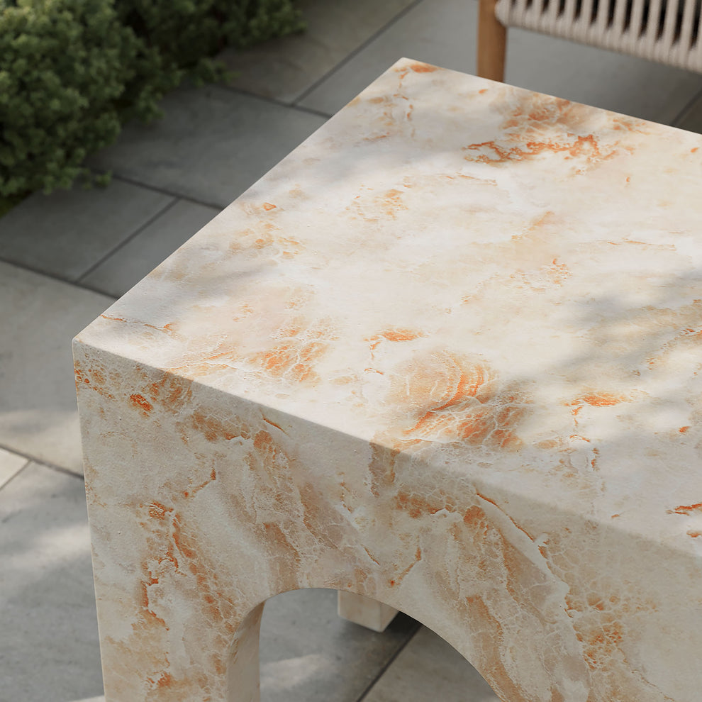 Valen Square Indoor - Outdoor Patio Arched Concrete Side Table by Modway | Side Tables | Modishstore - 8