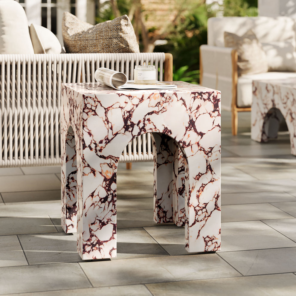 Valen Square Indoor - Outdoor Patio Arched Concrete Side Table by Modway | Side Tables | Modishstore - 21