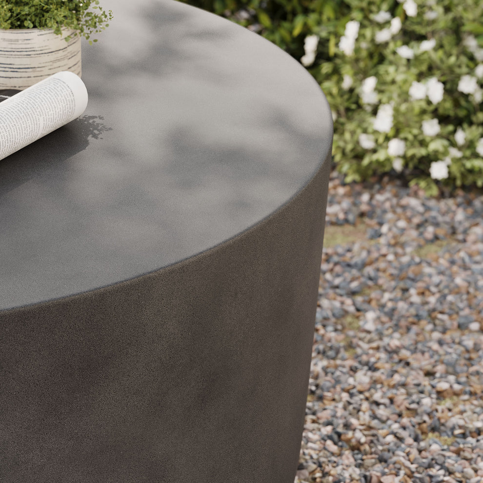 Brion Round Indoor - Outdoor Patio Concrete Coffee Table by Modway | Coffee Tables | Modishstore - 5