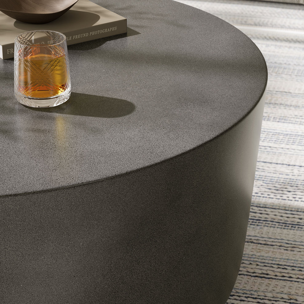 Brion Round Indoor - Outdoor Patio Concrete Coffee Table by Modway | Coffee Tables | Modishstore - 7