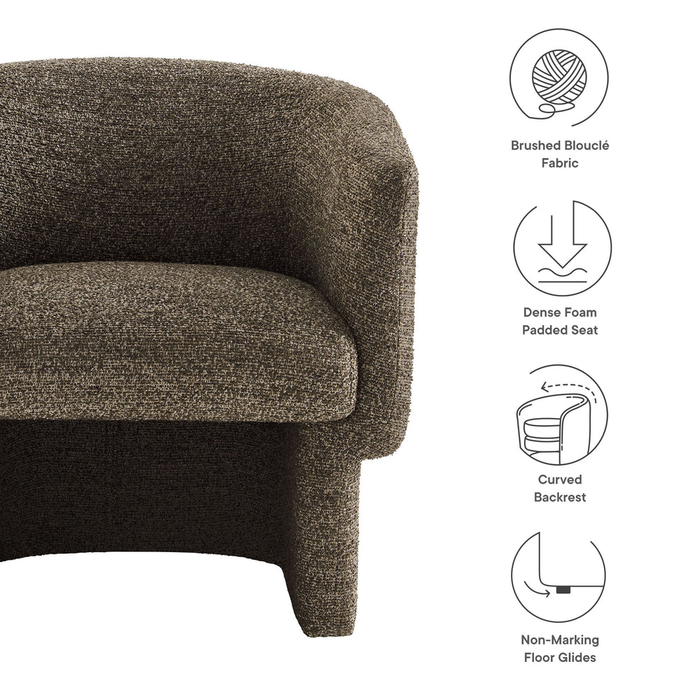 Muse Boucle Fabric Barrel Accent Chair by Modway | Accent Chairs | Modishstore - 8