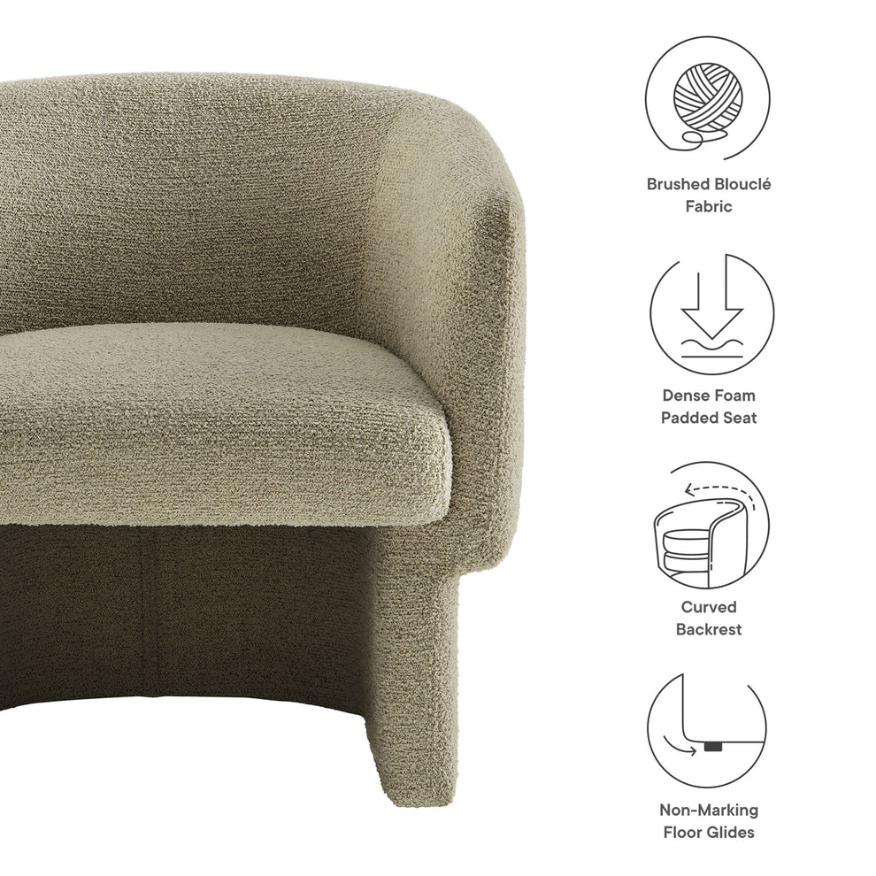 Muse Boucle Fabric Barrel Accent Chair by Modway | Accent Chairs | Modishstore - 26