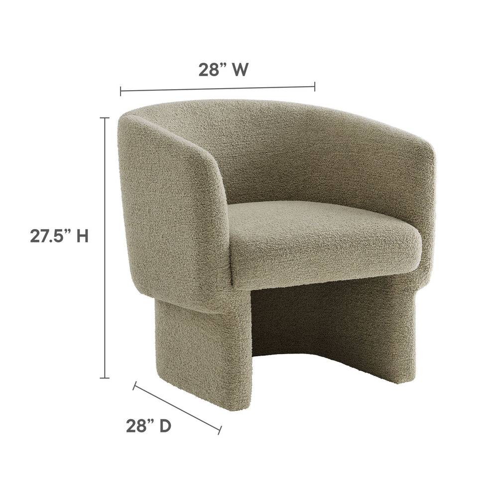 Muse Boucle Fabric Barrel Accent Chair by Modway | Accent Chairs | Modishstore - 27