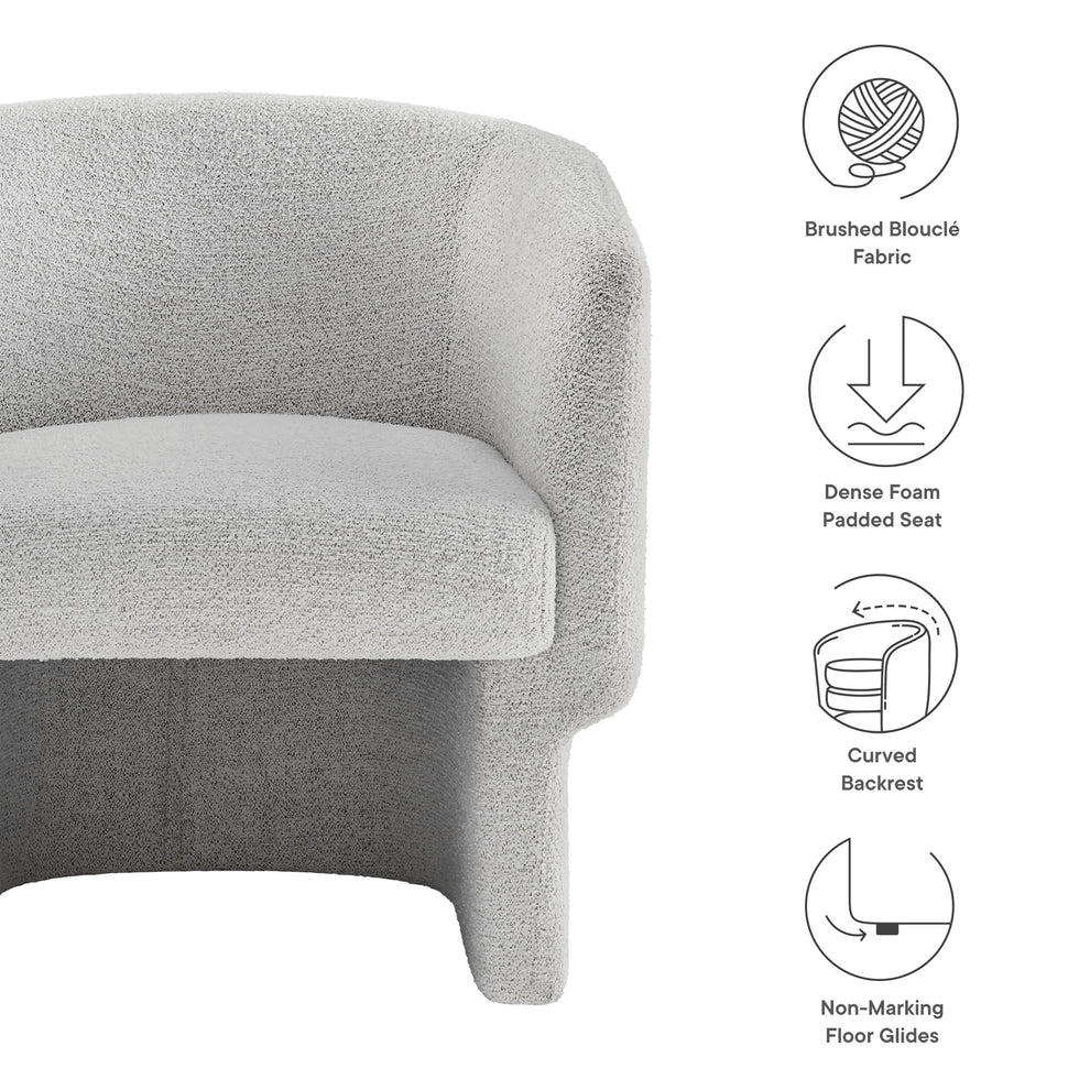 Muse Boucle Fabric Barrel Accent Chair by Modway | Accent Chairs | Modishstore - 35