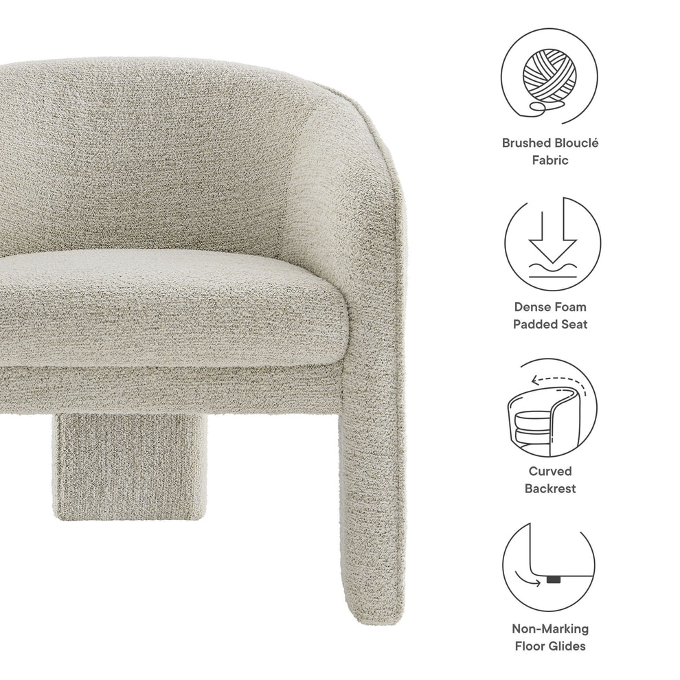Greer Boucle Fabric Upholstered Accent Armchair by Modway | Accent Chairs | Modishstore - 17