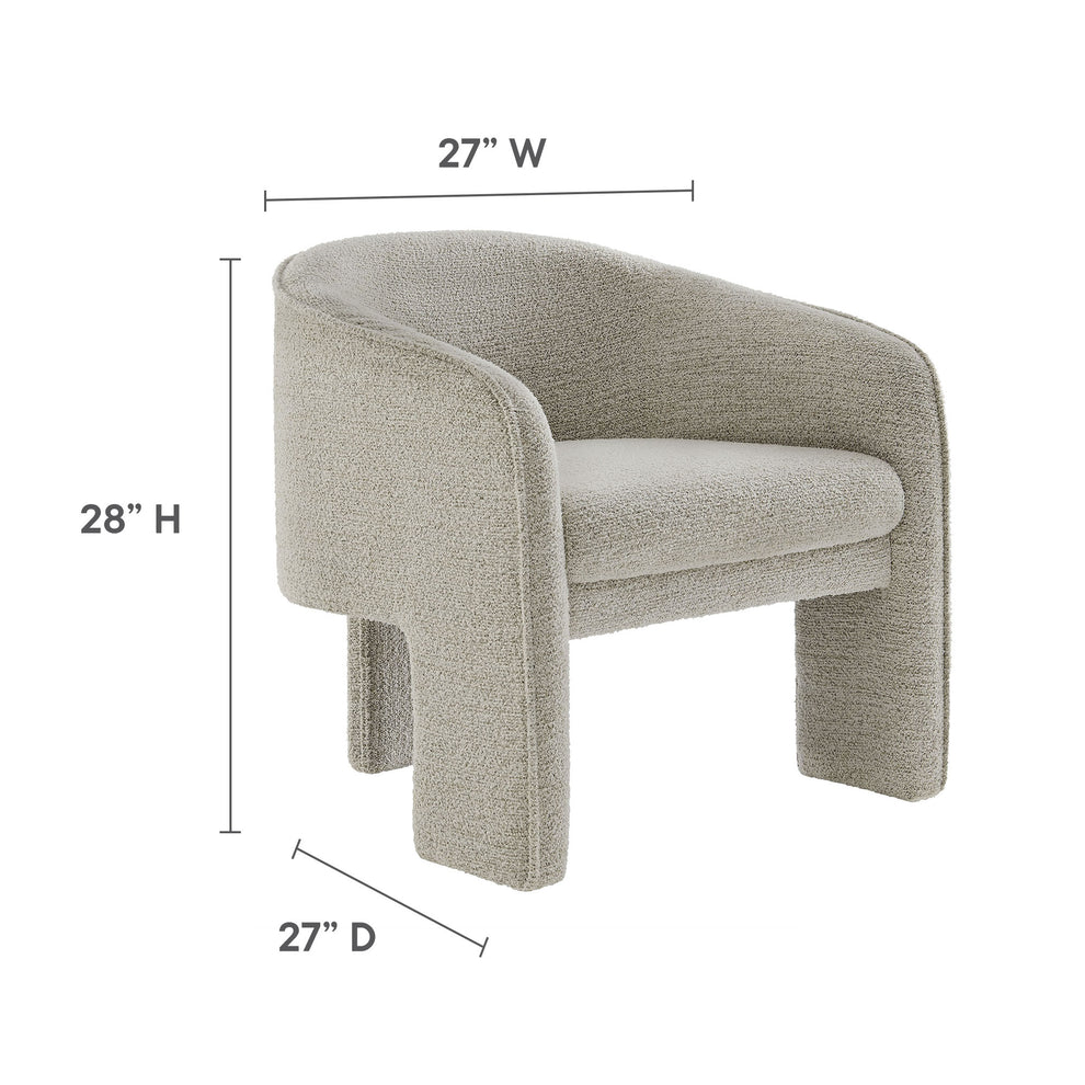 Greer Boucle Fabric Upholstered Accent Armchair by Modway | Accent Chairs | Modishstore - 18