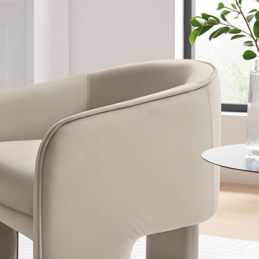 Greer Performance Velvet Upholstered Accent Armchair by Modway | Accent Chairs | Modishstore - 7