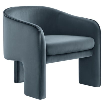 Greer Performance Velvet Upholstered Accent Armchair by Modway | Accent Chairs | Modishstore - 10