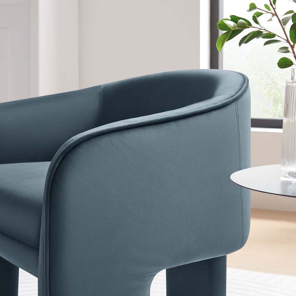 Greer Performance Velvet Upholstered Accent Armchair by Modway | Accent Chairs | Modishstore - 15