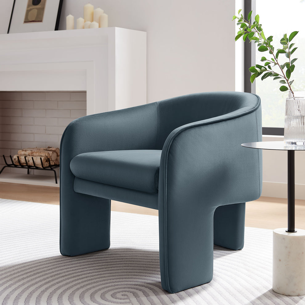 Greer Performance Velvet Upholstered Accent Armchair by Modway | Accent Chairs | Modishstore - 16