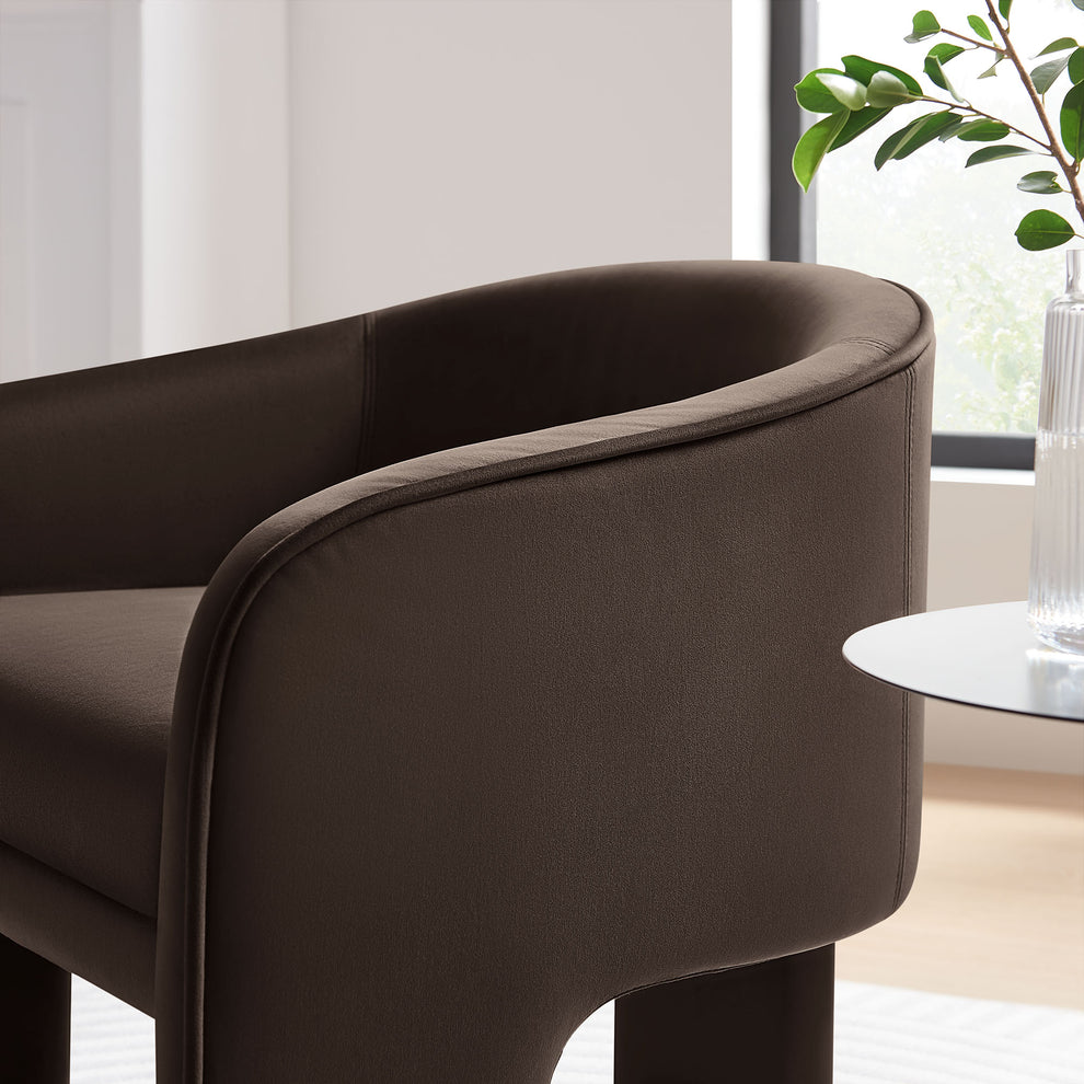 Greer Performance Velvet Upholstered Accent Armchair by Modway | Accent Chairs | Modishstore - 24