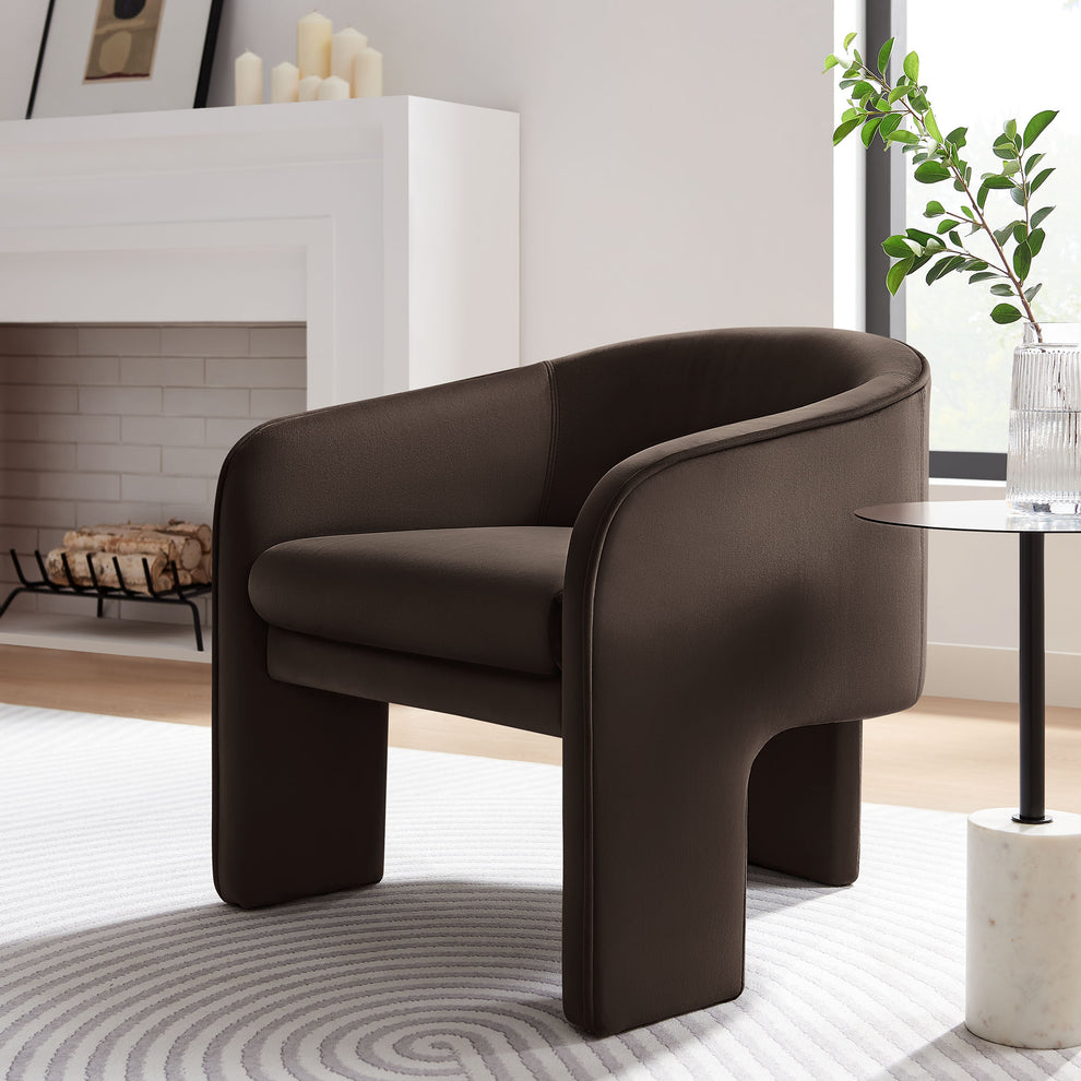 Greer Performance Velvet Upholstered Accent Armchair by Modway | Accent Chairs | Modishstore - 25