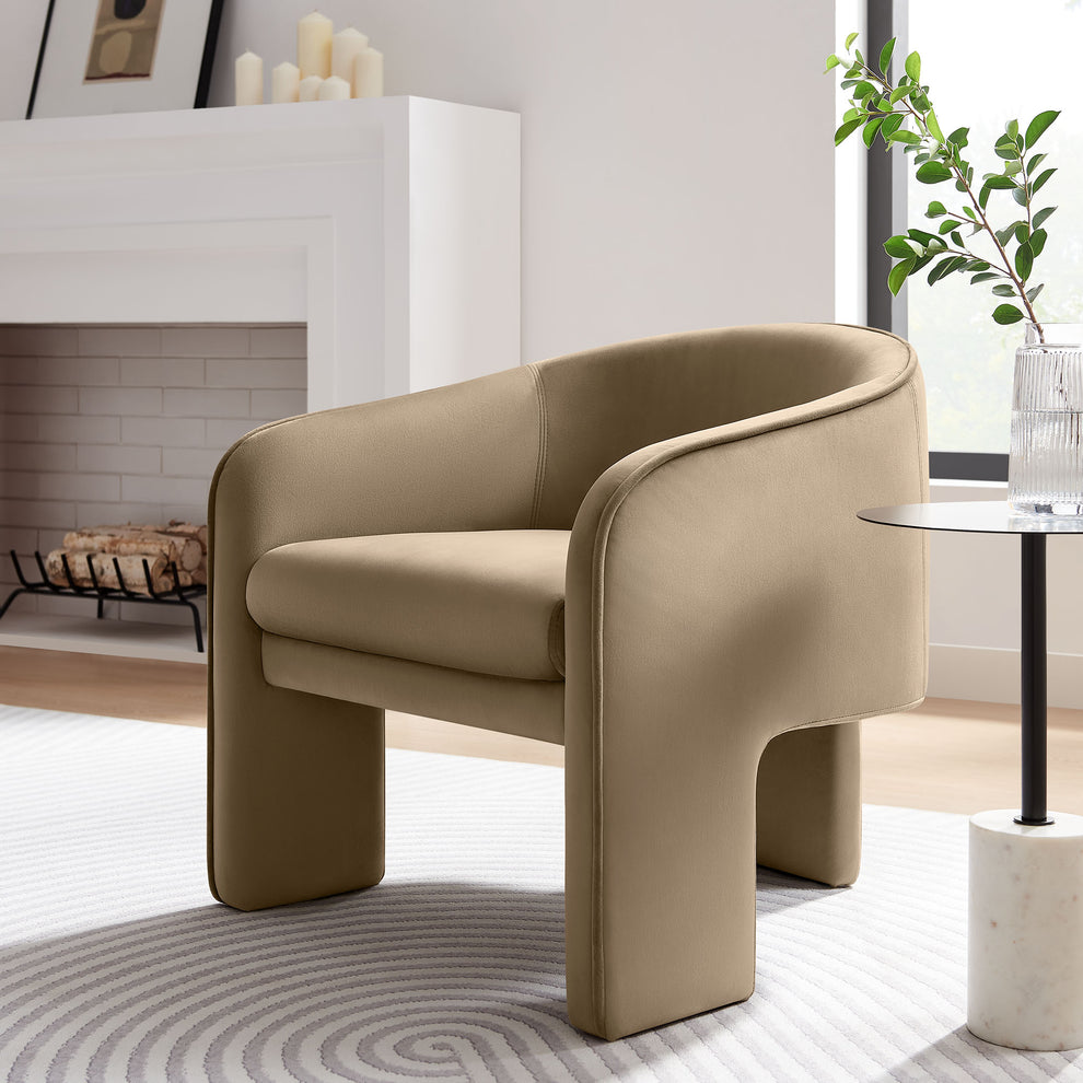 Greer Performance Velvet Upholstered Accent Armchair by Modway | Accent Chairs | Modishstore - 34