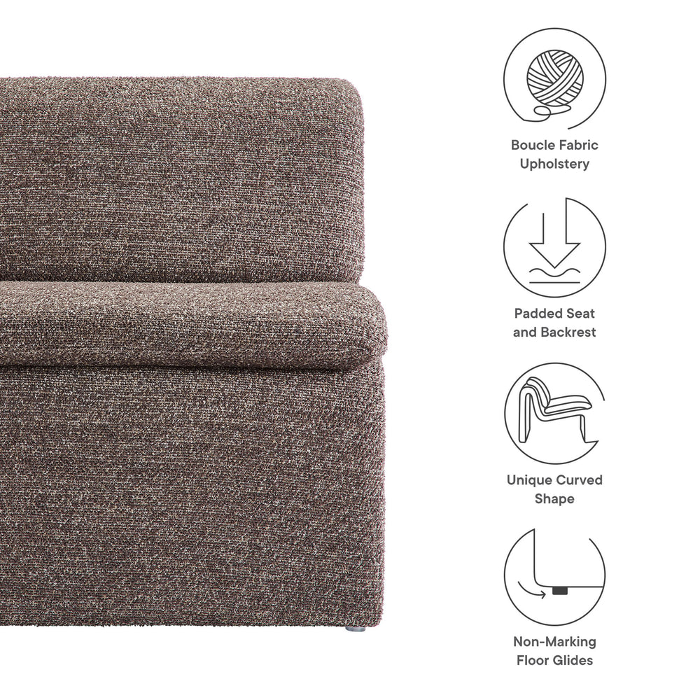 Dune Boucle Upholstered Armless Accent Chair by Modway | Accent Chairs | Modishstore - 8