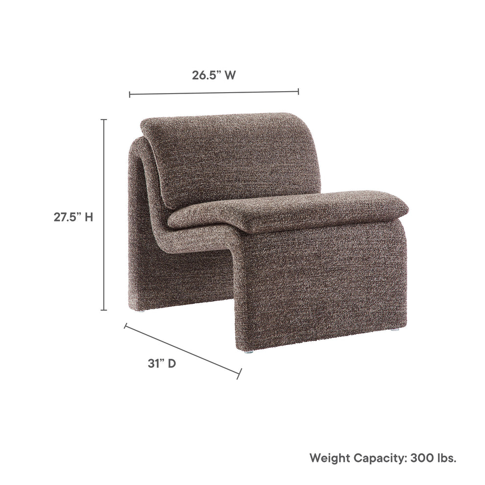 Dune Boucle Upholstered Armless Accent Chair by Modway | Accent Chairs | Modishstore - 9