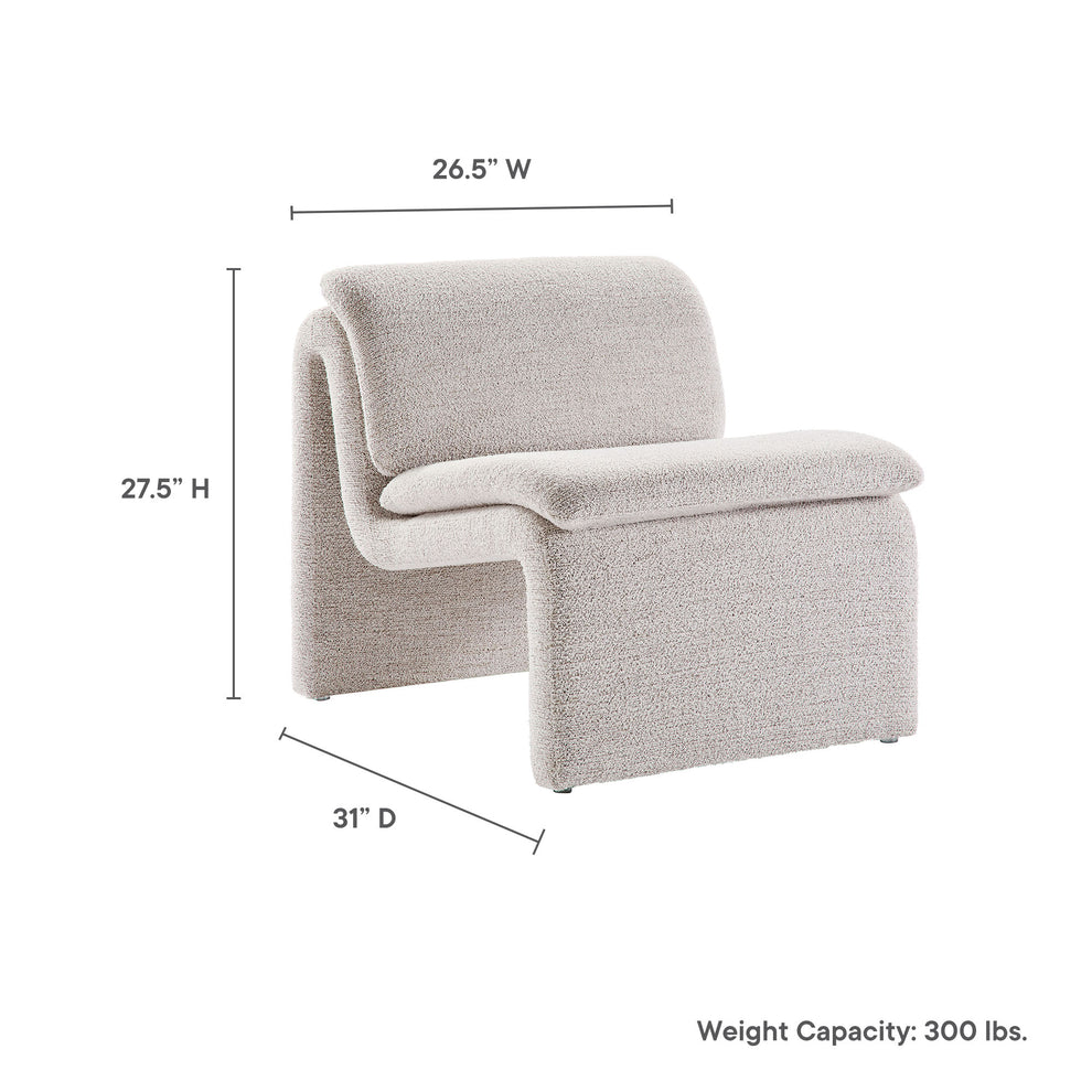 Dune Boucle Upholstered Armless Accent Chair by Modway | Accent Chairs | Modishstore - 27