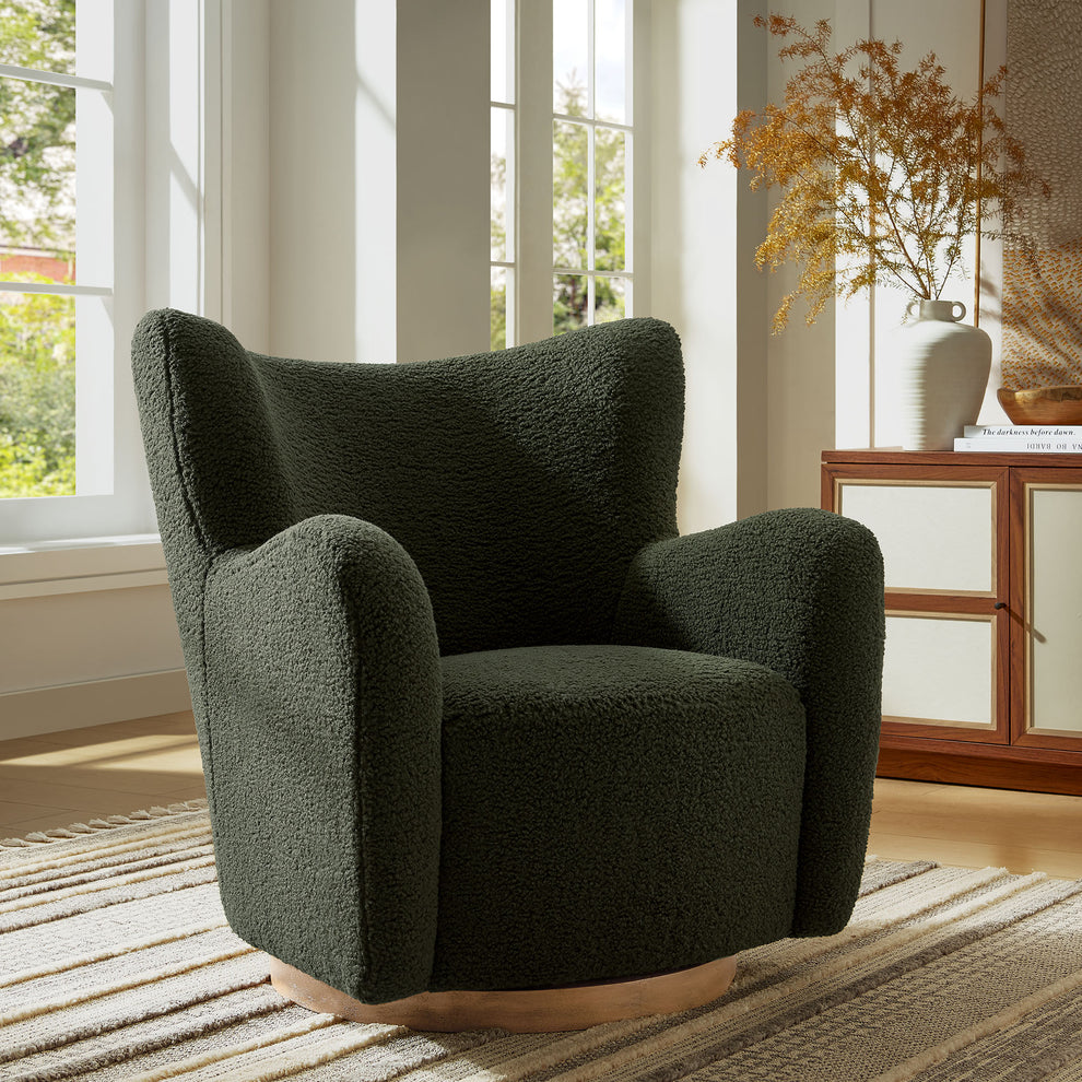 Montrose Wingback Sherpa Swivel Accent Chair by Modway | Accent Chairs | Modishstore - 17