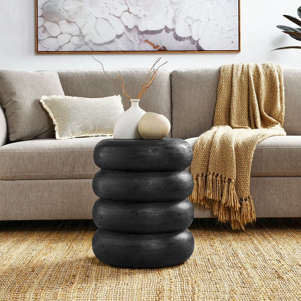 Ellery Round Stacked Wood Side Table by Modway | Side Tables | Modishstore - 1