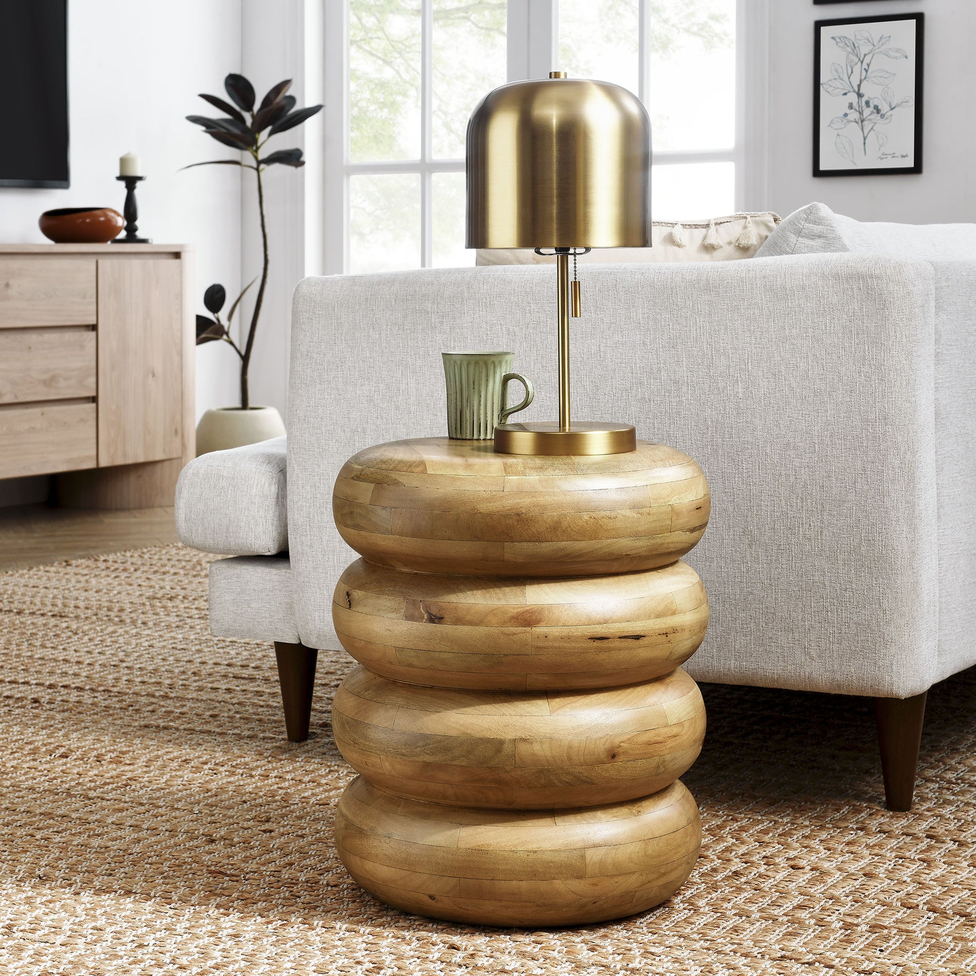 Ellery Round Stacked Wood Side Table by Modway | Side Tables | Modishstore - 13