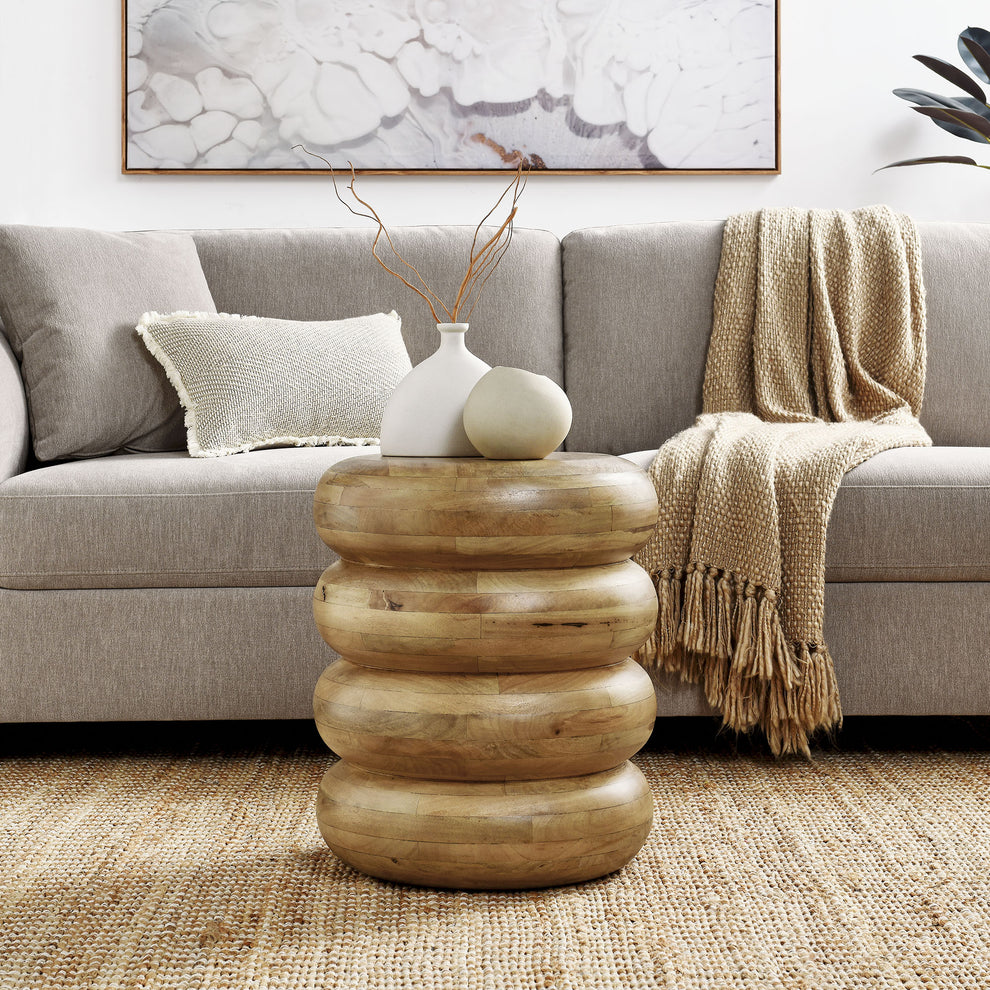 Ellery Round Stacked Wood Side Table by Modway | Side Tables | Modishstore - 14