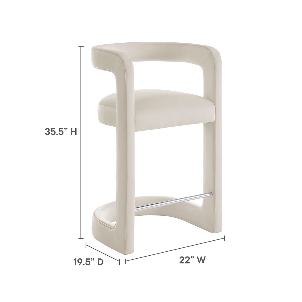 Winslow Performance Velvet Counter Stool by Modway | Counter Stools | Modishstore - 9