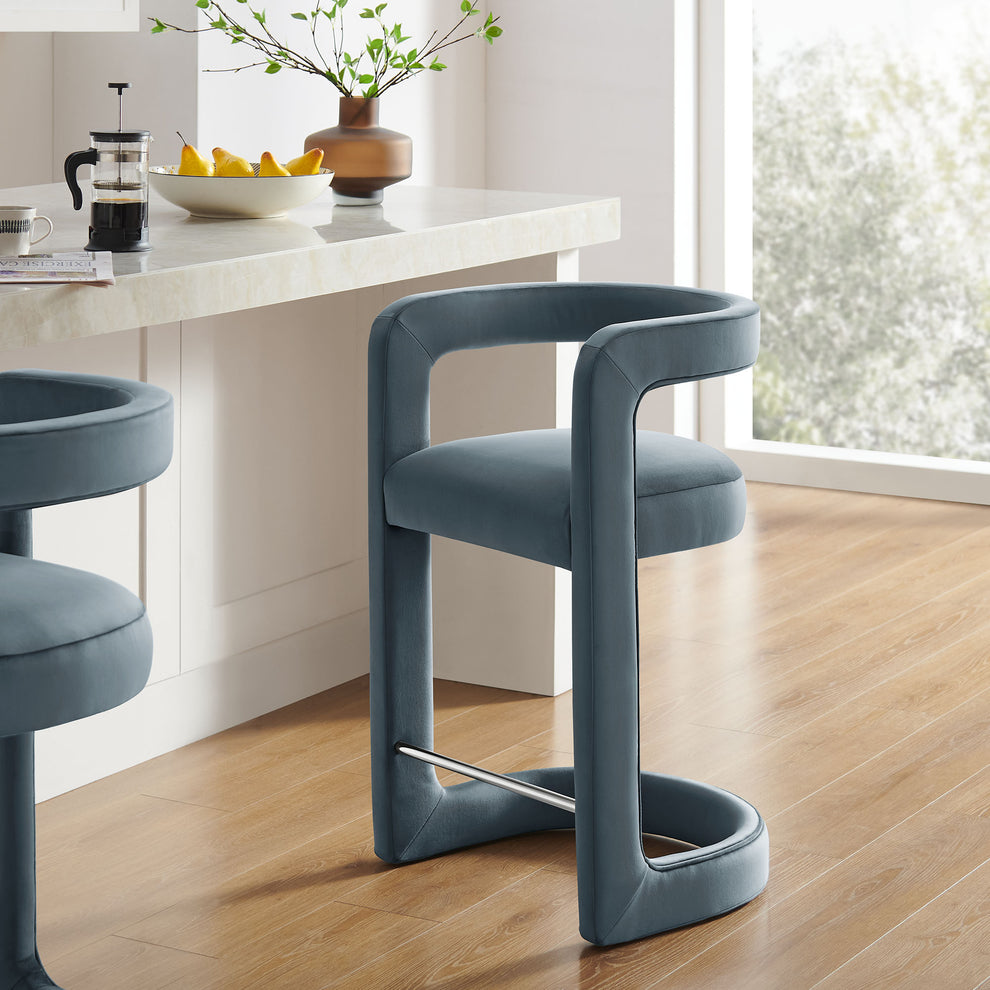 Winslow Performance Velvet Counter Stool by Modway | Counter Stools | Modishstore - 16