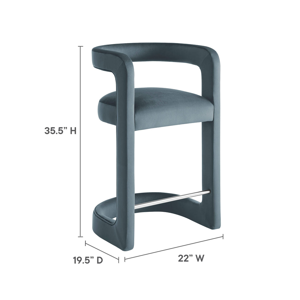 Winslow Performance Velvet Counter Stool by Modway | Counter Stools | Modishstore - 18