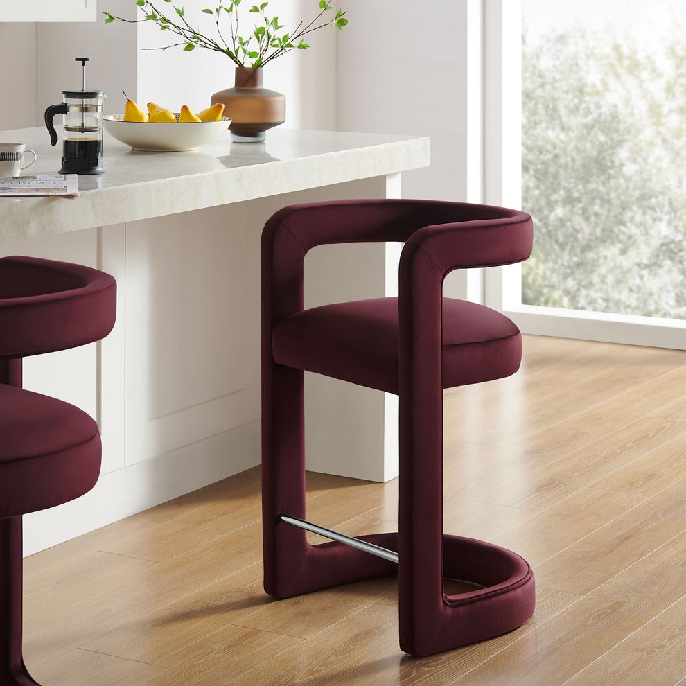 Winslow Performance Velvet Counter Stool by Modway | Counter Stools | Modishstore - 25